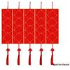 Red Fu Character Pendant: Festive Fan & Lantern-Shaped, Hard Card Design for Spring Festival (Semi-Ripe, Thickened)