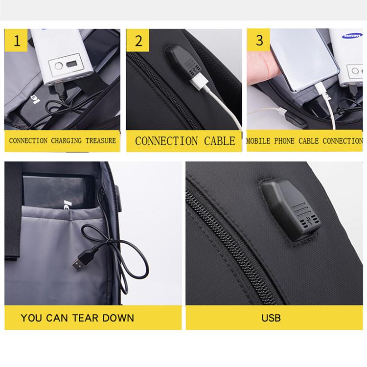 New Backpack Simple Usb Oxford Cloth Computer Men's Bag Leisure Backpack Gift Business Backpack Men's Backpack Student