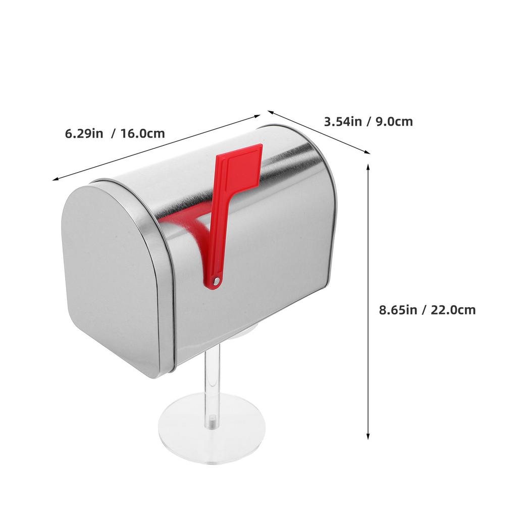 Waterproof Iron Mini Mailbox Sturdy Outdoor Post Box for Home Office Lawn Micro Landscape Tiny House Decor Suggestion Donation