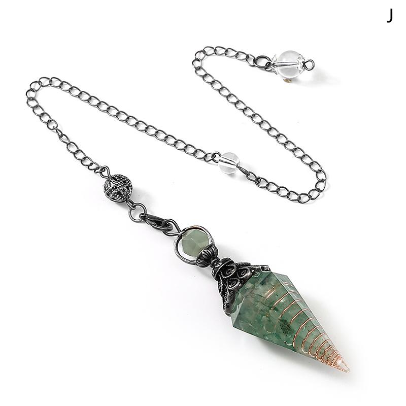 Natural 7 Chakra Healing Crystals Pendulum For Dowsing Divination Quartz Stone Pendulums Antique Reiki Pendant Jewelry