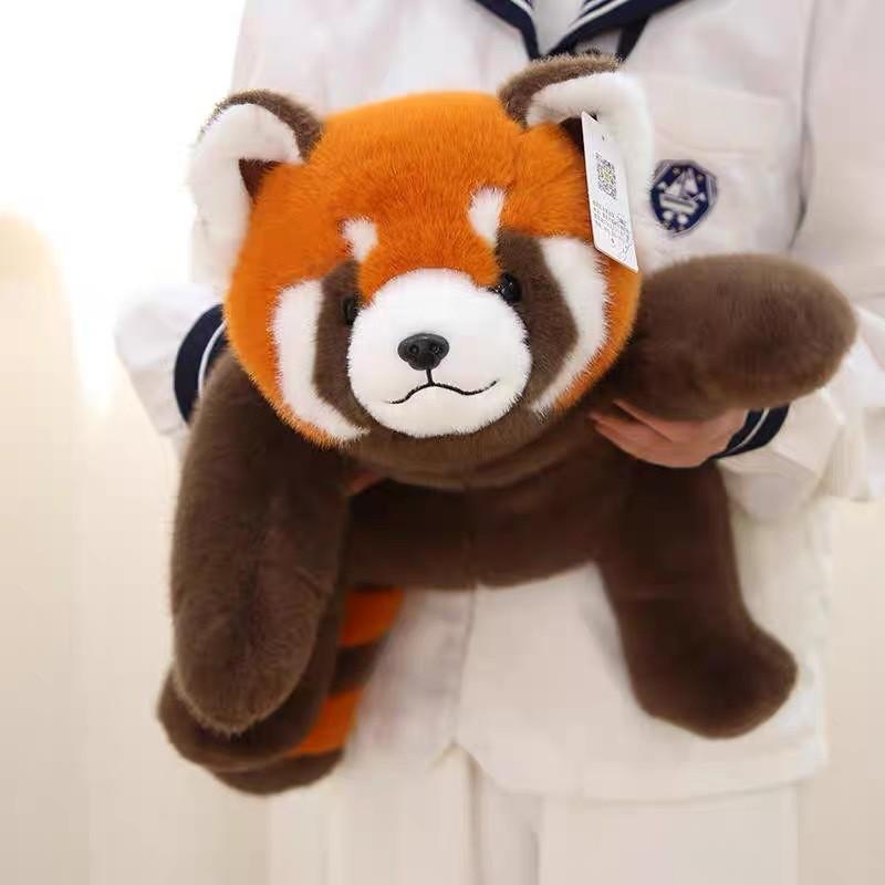 Süßes liegendes Roter Panda Plüschtier Puppe Für Kinder Schlafzimmer Dekor