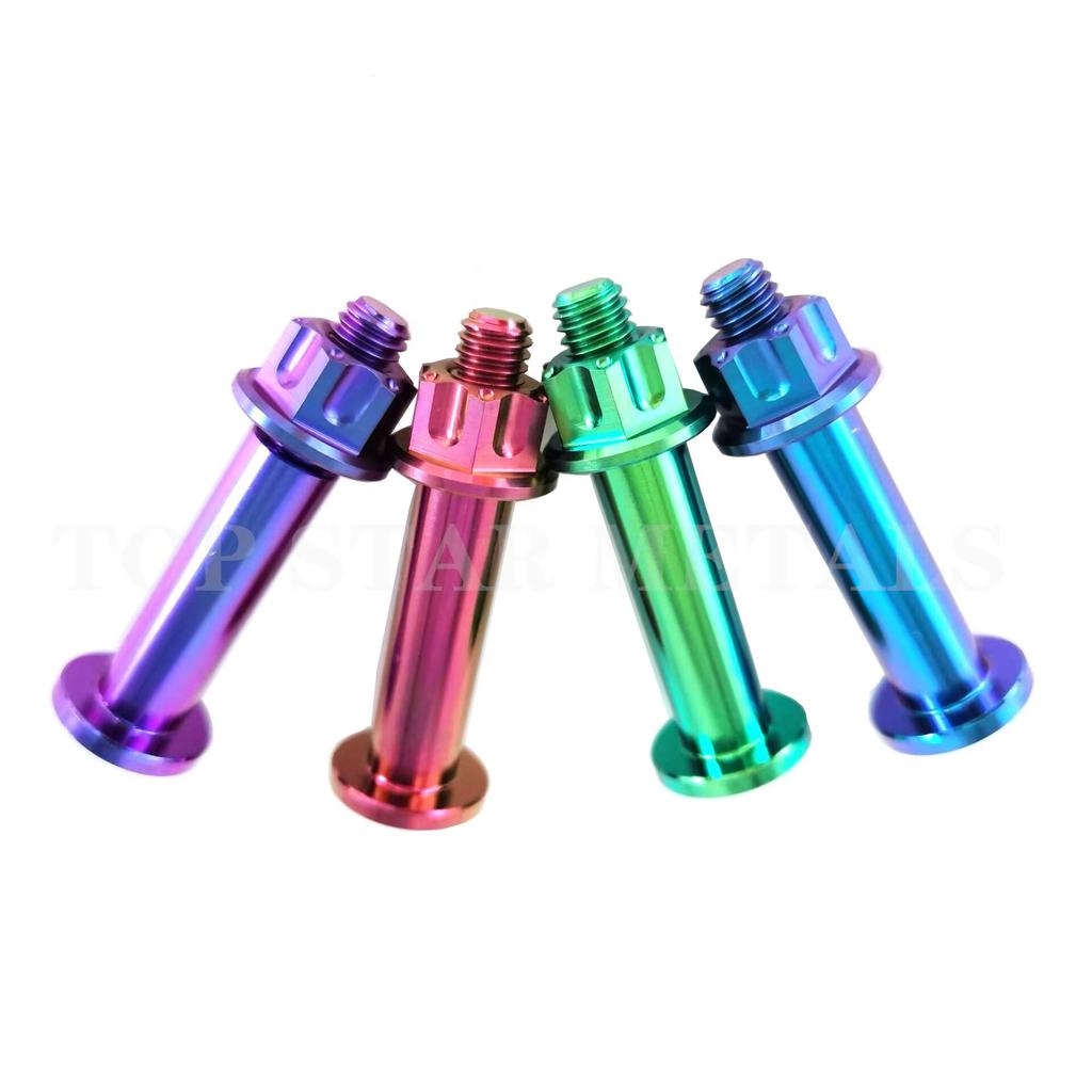 Tmj Titanium Alloy Bolts Motorcycle Brake Lever Screw for Rod Screws Straight Push Hydraulic Pump Screw and 1Nut