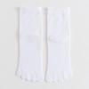 Woman Girls Five Finger Short Socks Solid Color Breathable Soft Elastic Harajuku Socks with Toes Cotton Knitted Mid Tube Socks