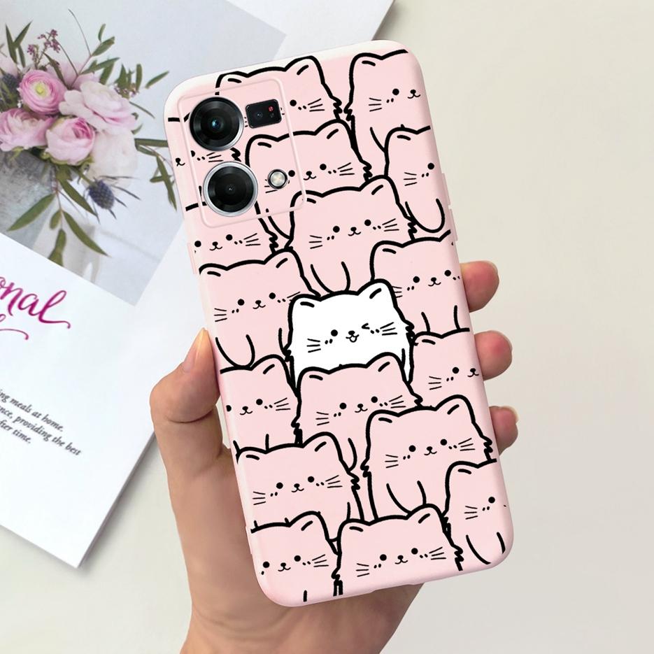 For Oppo F21 Pro 4G Case Oppo Reno7 CPH2363 Cute Fashion Cartoon Cover Soft Silicone Phone Case For Oppo Reno 7 F21Pro 4G Bumper