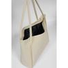 Schwarze Shopper-Tasche mit Reißverschluss für Damen
