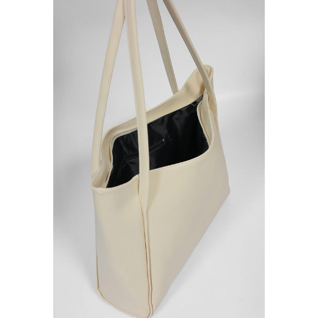 Schwarze Shopper-Tasche mit Reißverschluss für Damen
