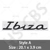 3D Metal Ibiza Emblem Car Rear Trunk Stickers Auto Body Decal Badge For Ibiza Letter Logo Decal Stickers Car Styling Accessories