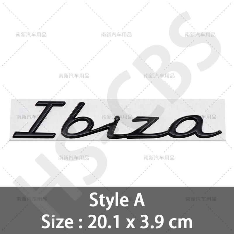3D Metal Ibiza Emblem Car Rear Trunk Stickers Auto Body Decal Badge For Ibiza Letter Logo Decal Stickers Car Styling Accessories