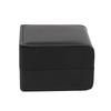 Black Single Watch Gift Box with Pillow PU Leather Wristwatch Display Case Organizer for Men Clamshell PU Leather Watch Cover