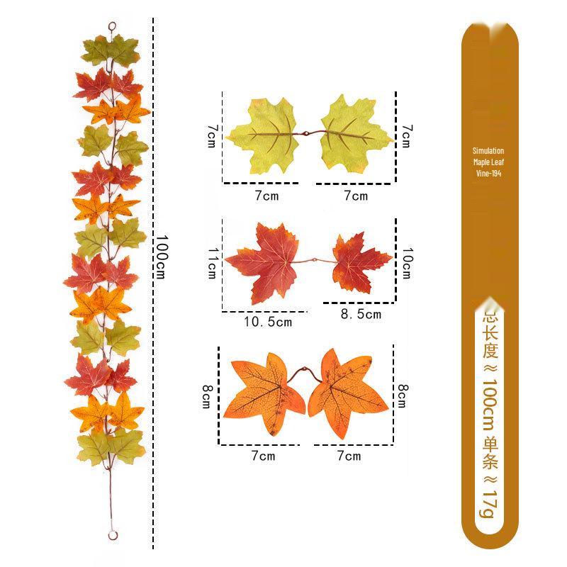 

1м Осенний Кленовый Лист Ротанг Настенное Подвесное Украшение