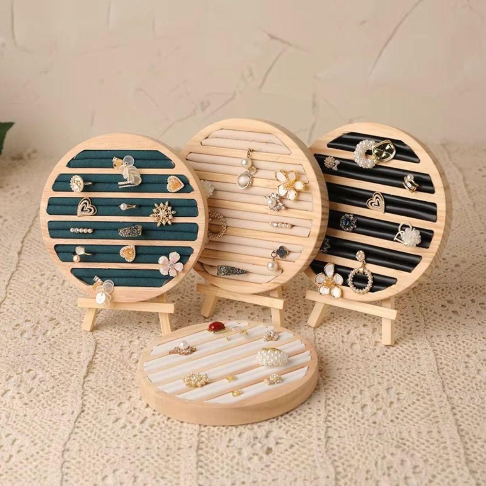 Round Shape Ring Earring Holder Storage Tray Jewelry Organizer  Jewelry Accessories