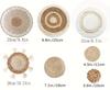 7pcs Decorative Wicker Wall Decor Round Hand Hanging Rustic Flat Wall Art for Farmhouse Living Room Bedroom Display Kitchen Home