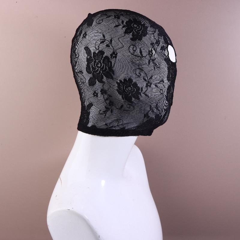 Black Lace Mask Unisex Sexy Head Mask Elastic Face Cover For Cosplay Party Performance Headgear