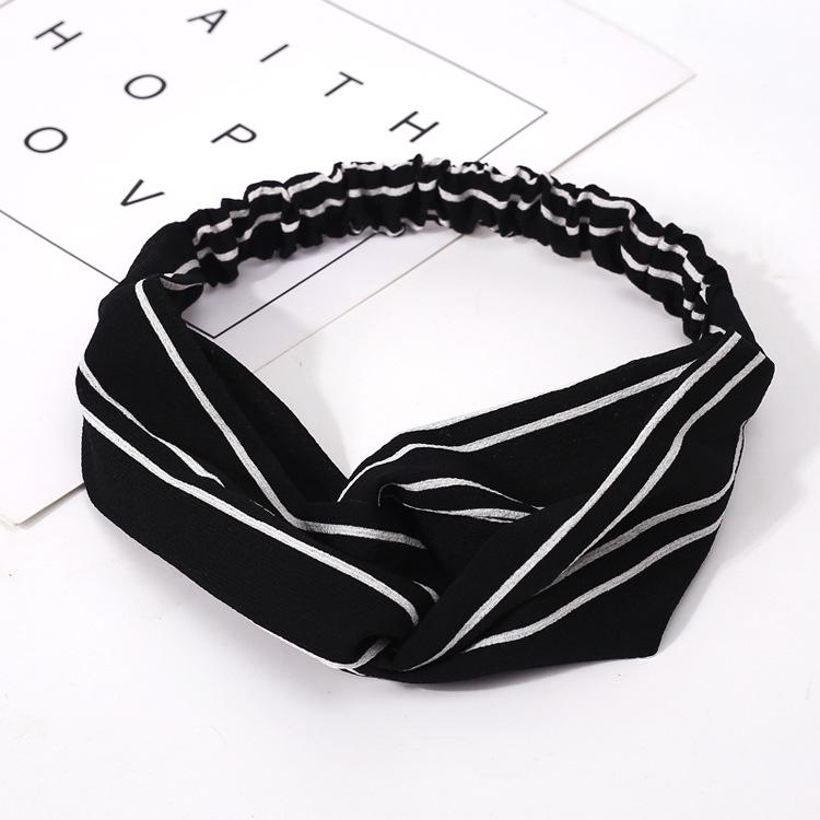 Kvinners Pannebånd Mote Jenter Bohemsk Trykt Kryss Hårbånd Vintage Turban Hårstrikker Bandana Hodeplagg Tilbehør scrunchie