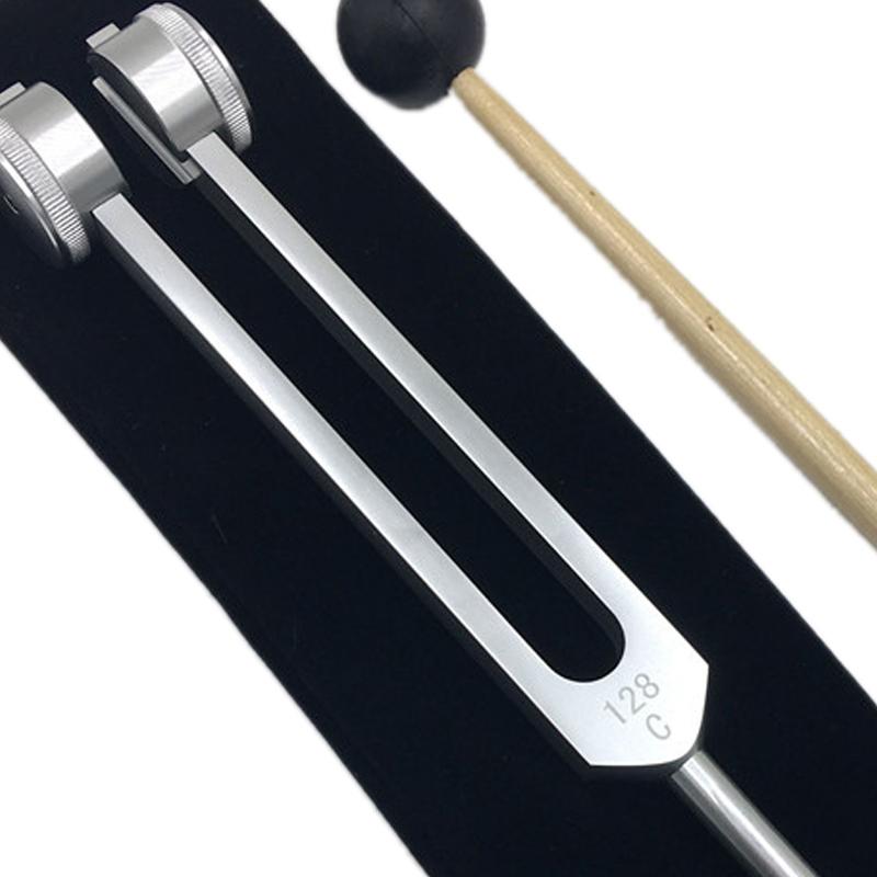 Tuning Fork Aluminium Alloy High Hardness Ergonomic Medical Sound Healing Tuning Fork With Reflex Hammer for Yoga Red