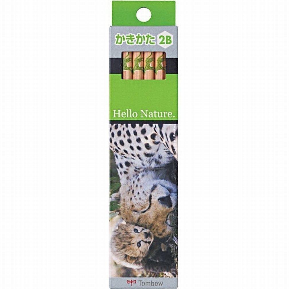 Tombow Hello Nature Writing 1 dozen Pencils, 2B, Cheetah, (KB-KHNCH2B)