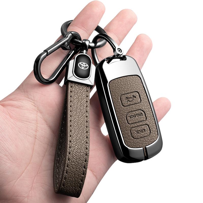 Zinc Alloy & Leather Key Case for Toyota Sequoia, Levin, RAV4
