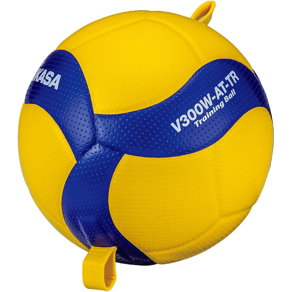 MIKASA V300W-AT-TR Fixed Rubber String Volleyball Yellow/Blue 5-Size for General/University/High School Recommended Pressure 0.3 kgf/cm²