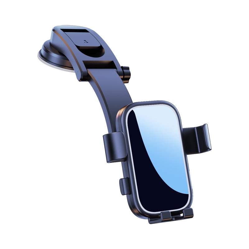 Universal Car Phone Holder with Suction Cup, Auto-Locking, Supports Horizontal & Vertical Screens