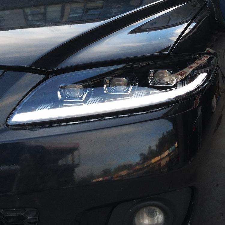 Mazda 6 LED Headlight Assembly: 2003-2015 with Sequential Turn Signals and DRL