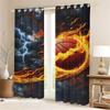 Cartoon Curtain Basketball For Boy 3D Print Bedroom Living Room Window Blackout Partition Style Home Decoration