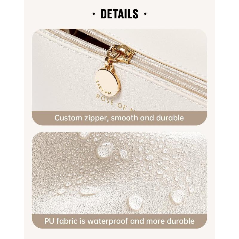 Travel Makeup Bag Large Capacity Cosmetic Bags Waterproof Portable Toiletry Bag Make Up Organizer with Divider and Handle