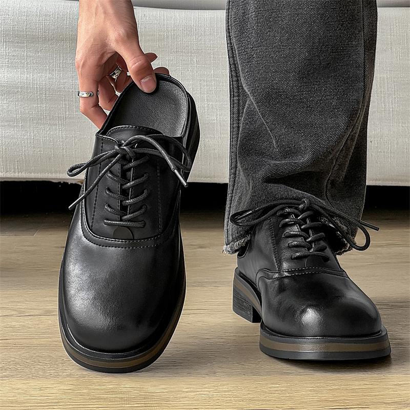 Fashion Men Casual Leather Business Shoes 2025New Formal Genuine Leather Flat Designer Shoe Fashion Social Elegance Trendy Walking Shoes