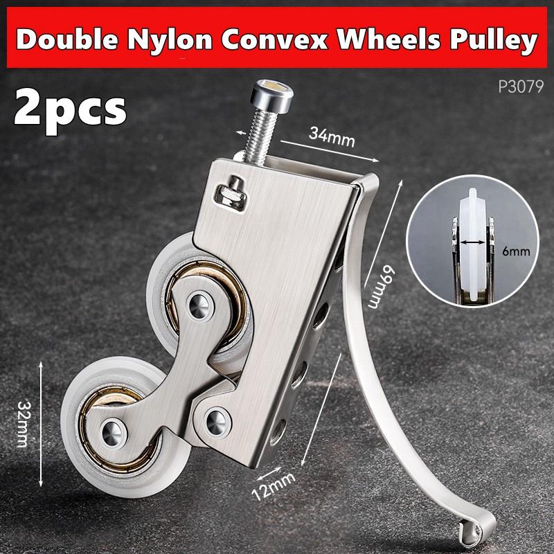 2 Stück Schiebetür Rollen Schrank Schiebetür Bodenrollen Lager Küche Badezimmer Türschienen Glattgleitende Rollen