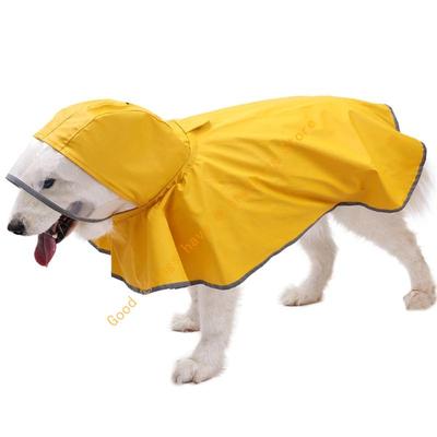 Waterproof Hooded Pet Raincoat Double Layer Protections Comfortable Rain Jackets For Dog Rainy Day Outdoor Activity 55KF