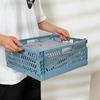 Collapsible Crate Plastic Folding Storage Box Basket Utility Cosmetic Container Desktop Holder Home Use School Desk Storage Box