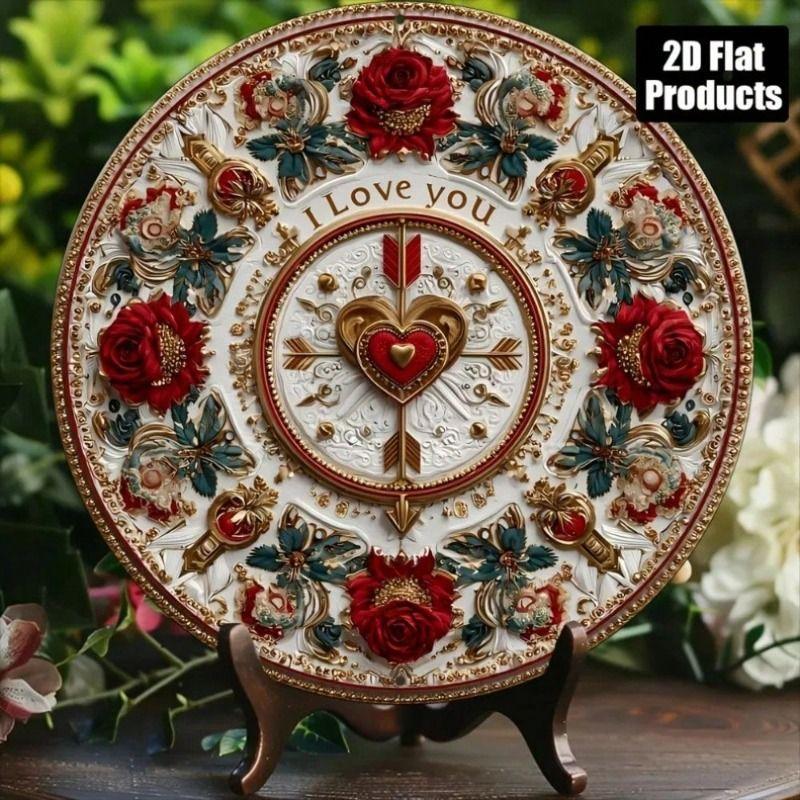 Vintage Heart Metal Poster Wall Art for Living Room Bedroom Gift