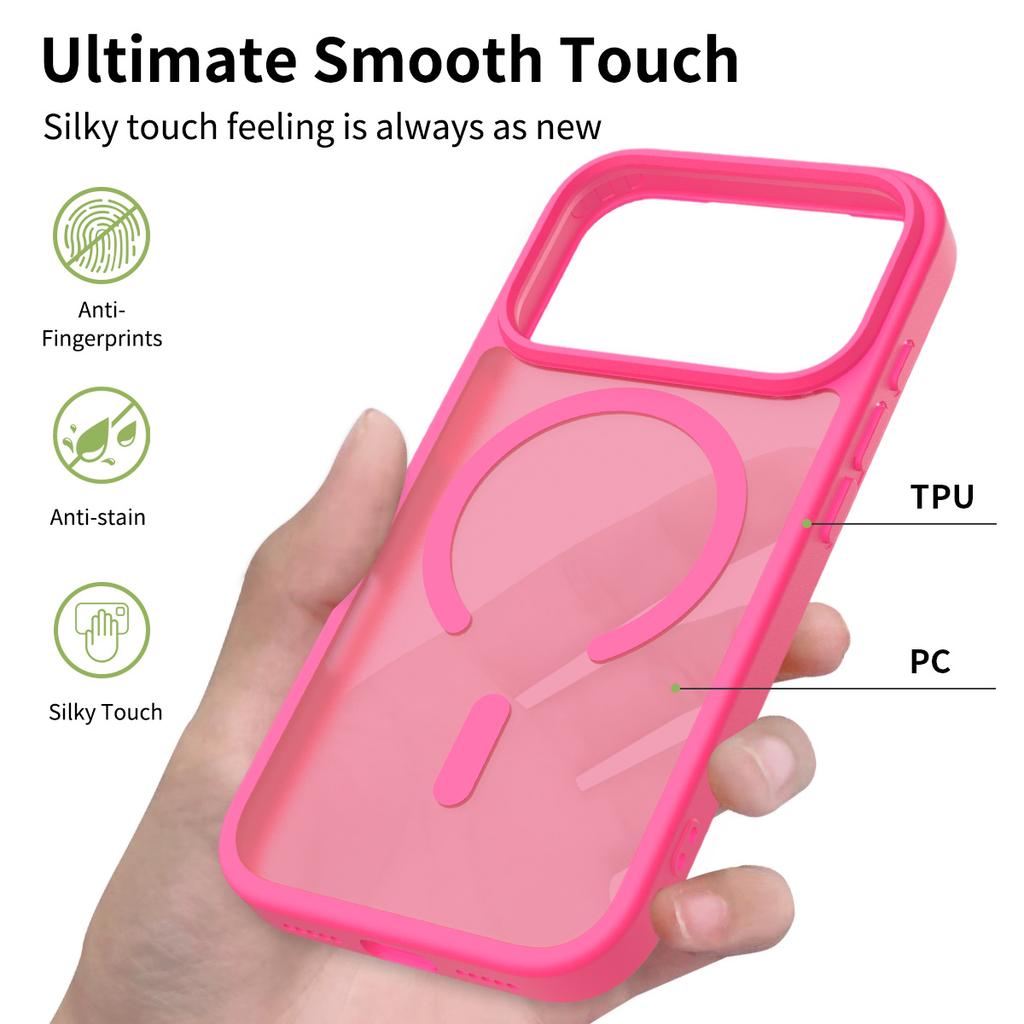 Luxury Magnetic Magsafe Wireless Charging Phone Case for IPhone 17 Air 16 15 14 13 12 Pro Max Candy Color Skin Feel Case