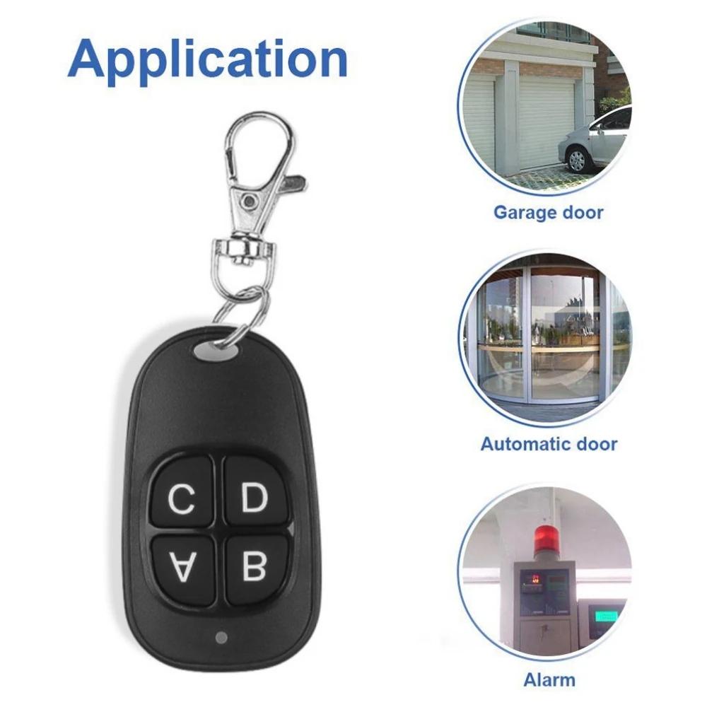 5-50pcs 433MHz Remote Control Universal Garage Remote 4 Buttons Duplicator Controller Replacement Wireless Car Keys for Garage
