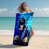 1pc Soccer Player Action Cartoon Quick Dry Microfiber Bath Towel for Swimming Surfing Camping Unisex Holiday. SJT720120