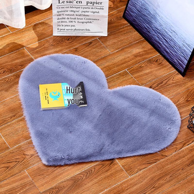 European Style Faux Rabbit Fur Carpet - Modern, Simple Short Pile Velvet Floor Mat for Home Entrance.