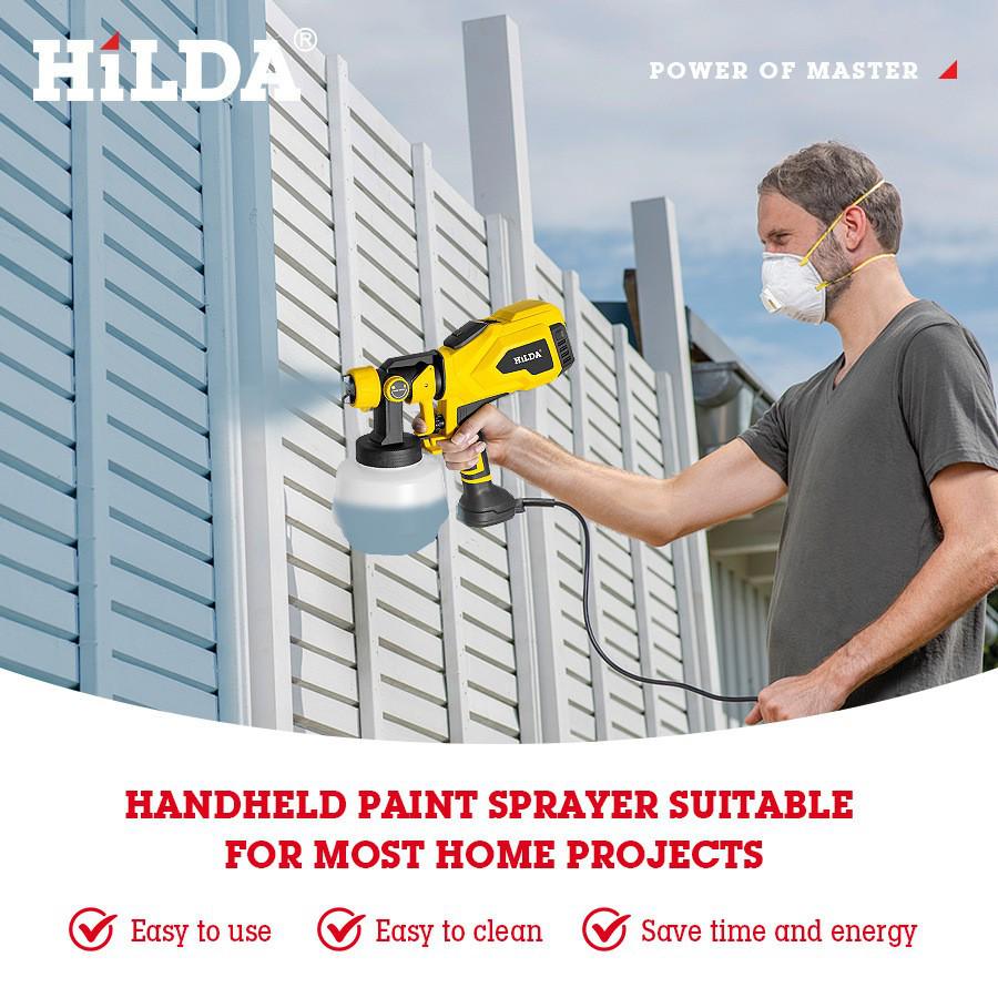 Pistola pulverizadora eléctrica de mano de alta potencia para pintura de látex con alta atomización