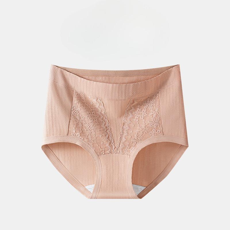 Plus Size Ladies Spring and Summer New Pure Cotton 10A Antibacterial Extension Crotch High Waist Briefs