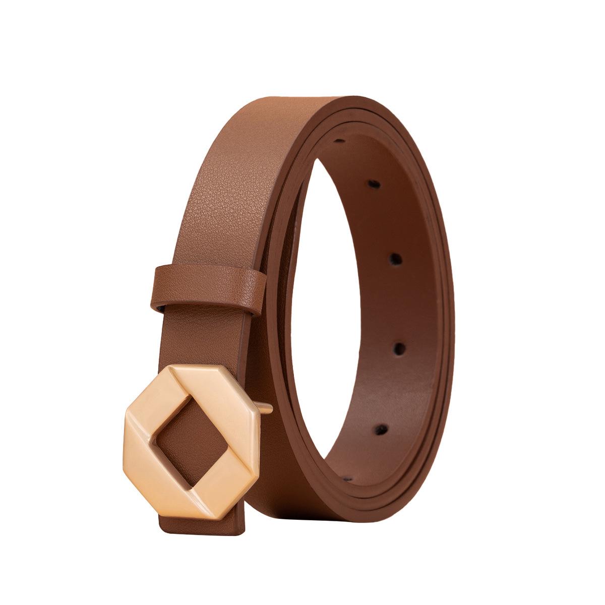 Women s Reversible Genuine Leather Thin Waist Belt for Dress and Skirt 105 cm