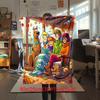 Halloween fantasy comedy adventure cartoon movie Scooby-Doo blanket soft home furnishing nap decoration four seasons warm Sherpa blanket U13