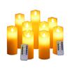 Set of 9 LED Flameless Candles Remote Control  Wax Pillar LED Candles Decorative Lighting for Home Decor Party Wedding Christmas