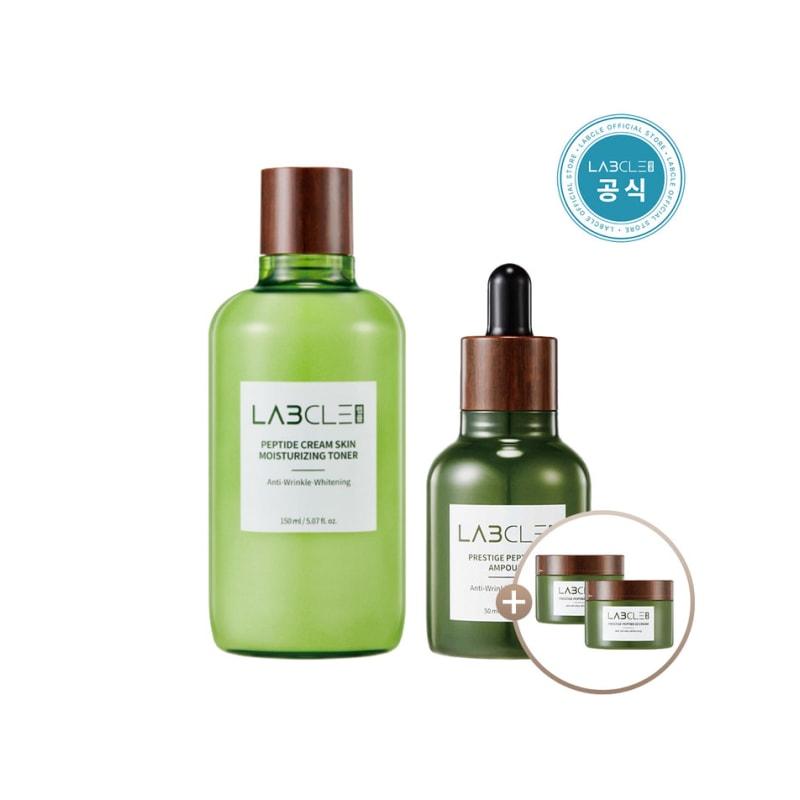 Peptide Cream Skin Moisturizing Toner 150ml + 1 Ampoule 50ml_2 Cream Sachets