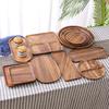 Dishes Plates Customized Wood Service Tray Plate Wooden Coffee Snack Fruit Tea Cake Plate for Home Display Tray