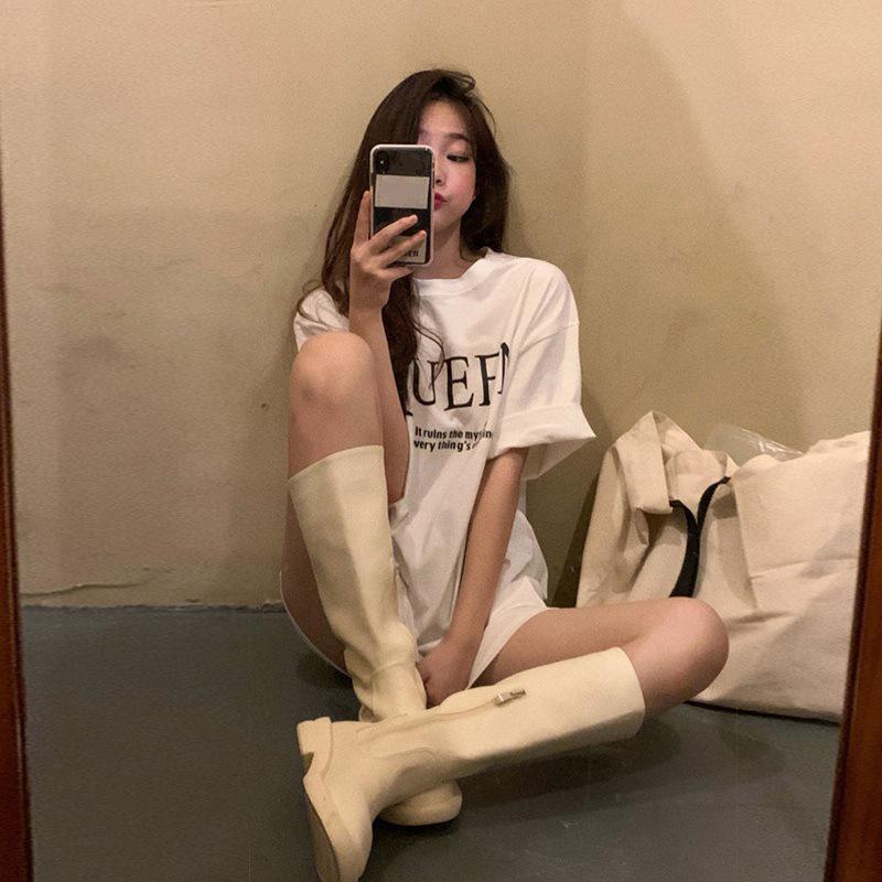 Women's Smiley Face Print Loose Short Sleeve Round Neck T-shirt - Casual Spring/Summer Top