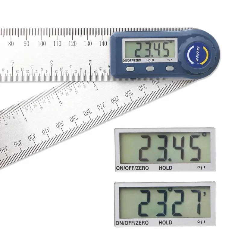 Shahe 0-200 Mm 7'' Digital Protractor Angle Ruler Electron Goniometer Protractor Inclinometer Angle Meter Measuring Tools