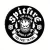 "Spitfire" Themed Tire Cover Featuring Elements Like Flames And Skulls, With A Hardcore Style, Perfect For Those Who Seek Indivi