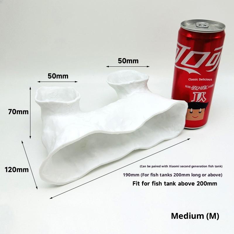 Fish Tank Underground Cave For Fish Shrimp Reptile Shelter Hiding Houses Tunnel Cave Landscaping Aqaurium Decoration