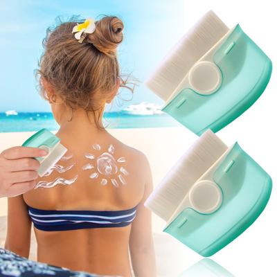Sunscreen Applicator Brush with Dust Lid Soft Bristles Portable Foundation Loose Pressed Powder Eye Shadow Blush Sun Lotion Women Makeup Brush