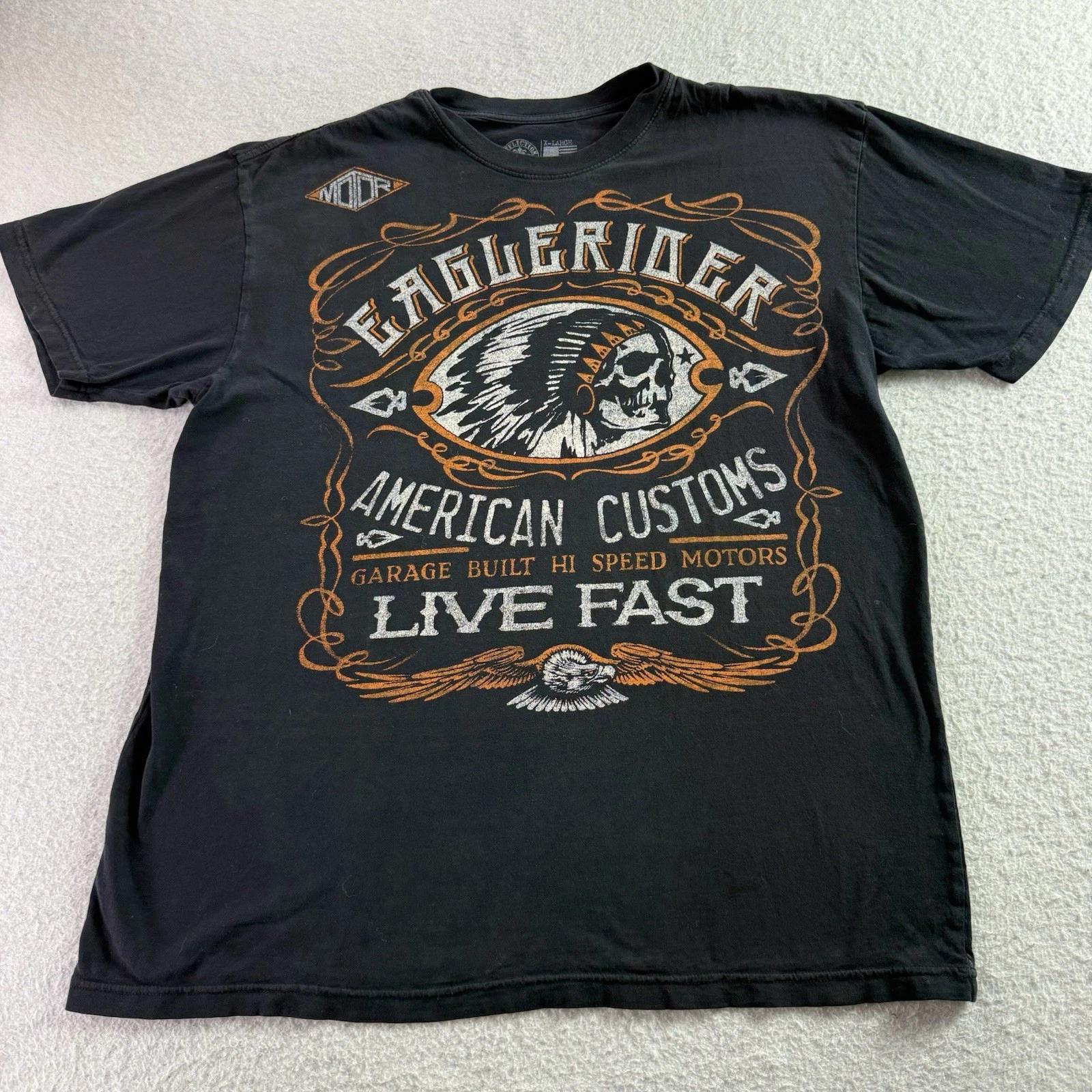

Мужская футболка Affliction Тай-дай Live Fast Американские кастомы Eaglerider XL 2XL