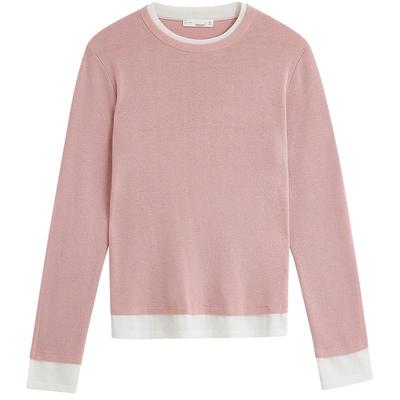 Maglione a blocchi di colore lavorato a maglia finto due pezzi INMAN