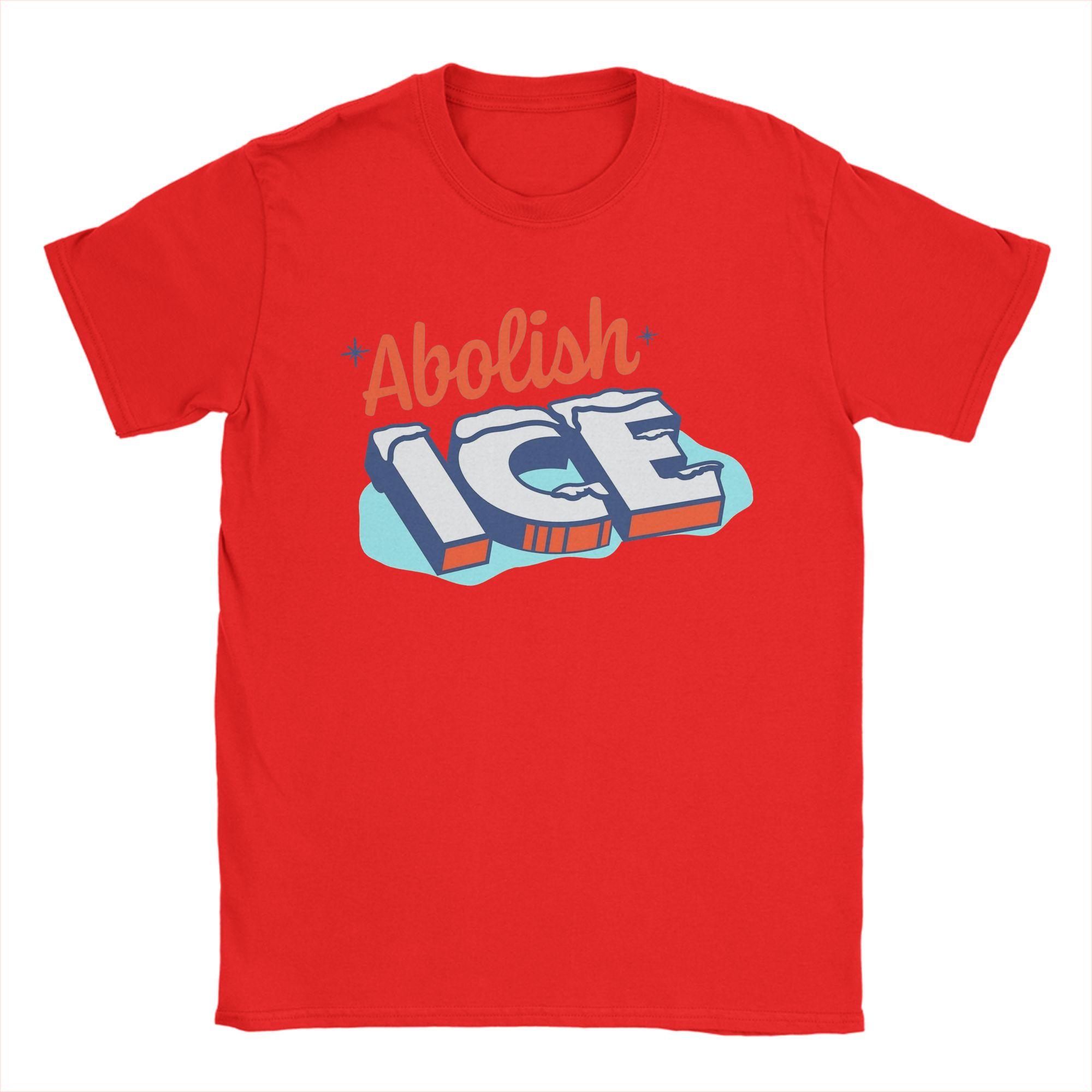 Abolish ICE TShirt for Unisex Vintage Cotton Tee Shirt Round Neck Short Sleeve T Shirt 4XL 5XL Clothes S